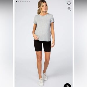 Pinkblush Black Ribbed Maternity Bike Shorts